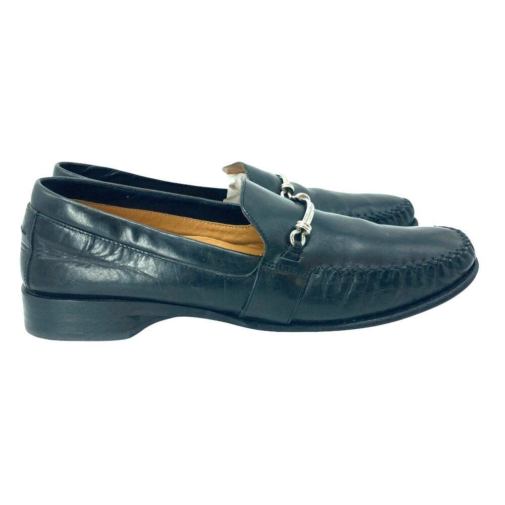 Cole Haan Womens  8.5AA Black Leather Horsebit Loafers